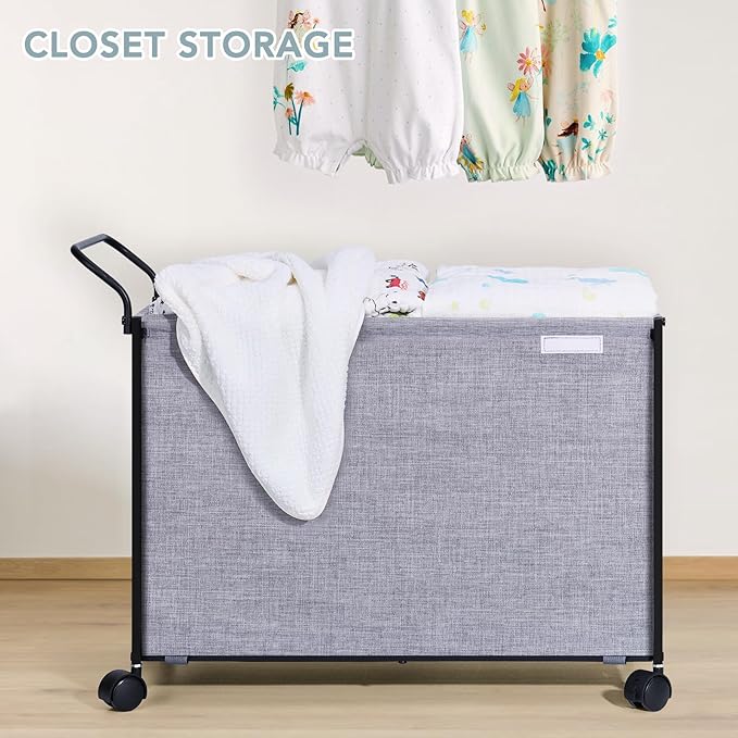 Toy Box Toy Storage - 72L Kids Toy Organizer with Wheels Toy Chest Storage Bins with Lids, Toy Boxes for Girls Boys, Stuffed Animals, Clothes, Bedroom, Living Room