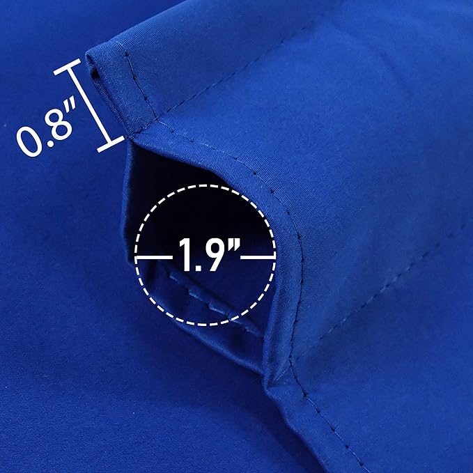 Royal Blue Valance for Windows 42x18 Inch Solid Thermal Insulated Blackout Rod Pocket Kitchen Short Curtain Toppers Valance for Bathroom Living Room 2 Panels