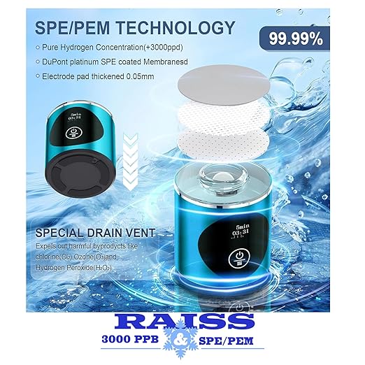 Hydrogen Water Machine - Portable Hydrogen Water Generator - Automatic Hydrogenated Water Ionizer Machine for Home, Office & Daily Drinking, 3-Minute Quick Electrolysis, 400ml Capacity