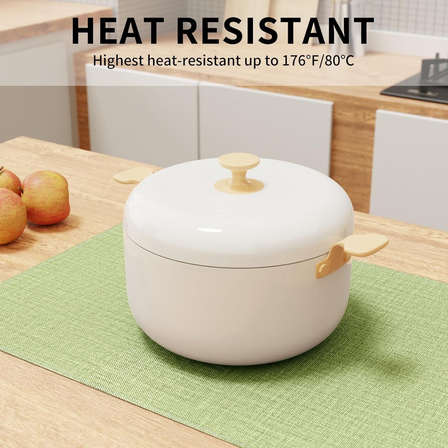 Cloth Placemats, Set of 6 Heat-Resistant Cotton Linen Blend Double Layered Machine Washable Place Mats, Wrinkle Free Thick Fabric Dining Table Mats for Indoors & Outdoors (Grass Green, 6)