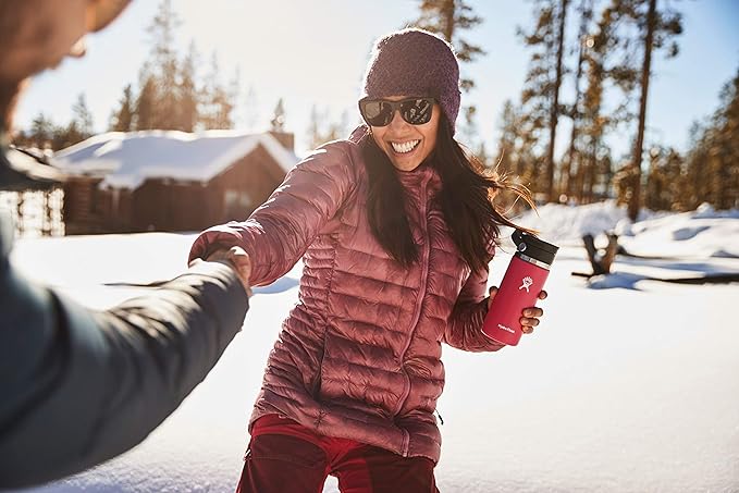 Hydro Flask Stainless Steel Wide Mouth Bottle with Flex Sip Lid and Double-Wall Vacuum Insulation for Coffee, Tea and Drinks