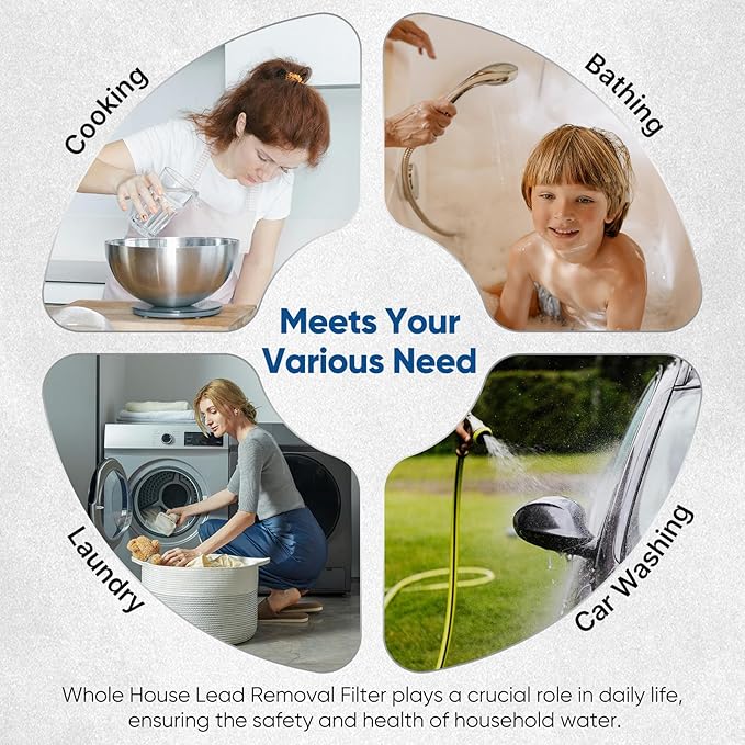 PUREPLUS 5 Micron 20" x 4.5" Whole House Lead Removal Water Filter, Enhanced Coconut Shell Activated Carbon Water Filter, Replacement Cartridge, CTO20BB-CQB, 1 PACK