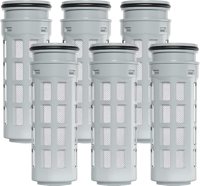 Replacement for Brita® Stream Pitcher Water Filter, Brita® OB05 Filter Pitchers and Dispensers, Pour Through Filters, Upgraded 7-stage Filters, Lasts 2 Months, by AQUA CREST (Pack of 6)