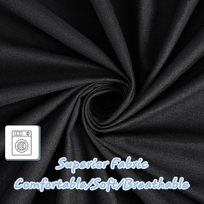 Hvqic Black Canopy Bed Curtains - 4 Corner Post Bed Curtains King Bed Curtains Lightproof Drapes Bed Canopy for Adults & Girls Bedroom Decoration(King,Black-Planet)