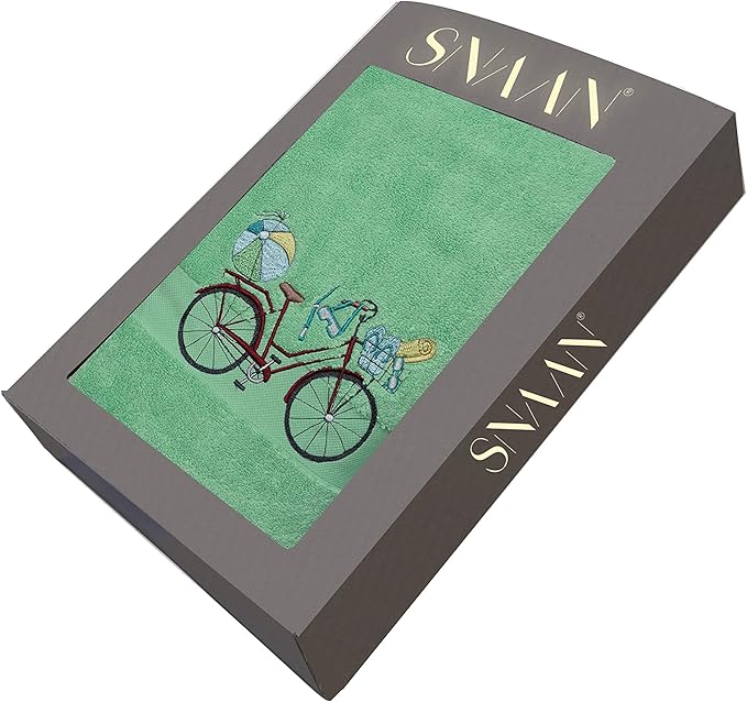 Kids Cotton Towel Collection - Bicycle (Island Green)