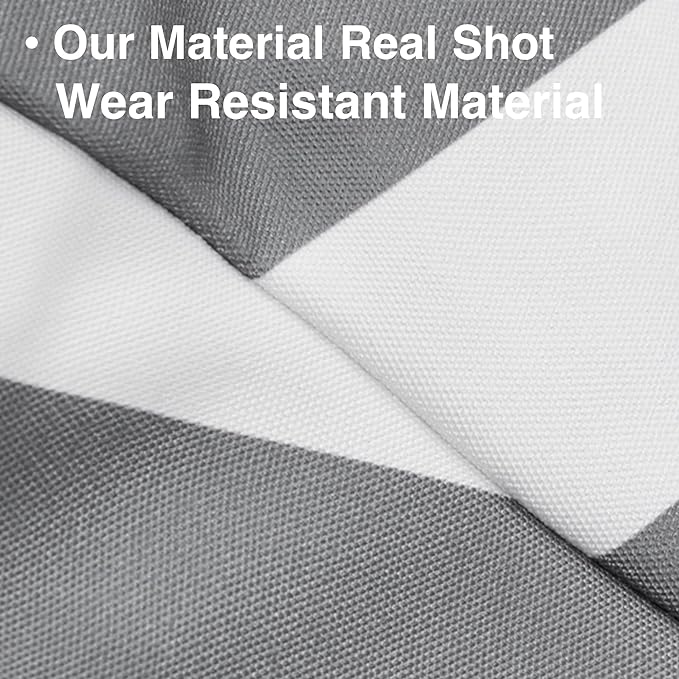 EXQ Home Kids Bean Bag Chairs Cover (No Filler) -Stuffed Animal Bean Bag Storage Grey and White Stripes-Zipper Bean Bag for Organizing Children Plush Toys Holiday Gift for Girl,Boys