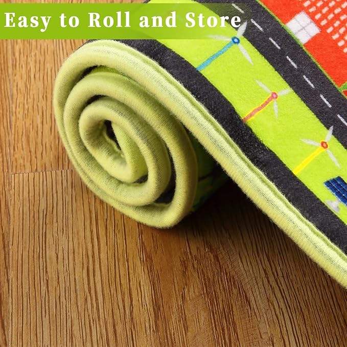 Kids Rug 5x7 Kids Room Rugs for Bedroom Carpet Kids Educational Rug Extra Car Rug Soft Crawling Play Mat for Children Toddlers Classroom Playroom