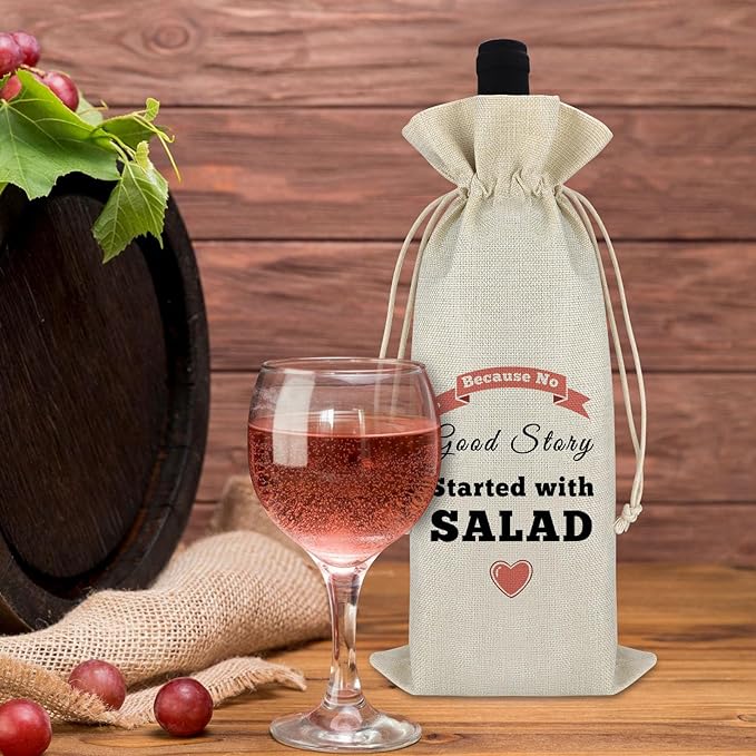 Wine Gifts Bag Wedding Birthday Retirement Gifts for Women Men New Job Gift for Coworker Wine Bottle Covers Housewarming Dinner Party Decorations Tasting Party Gift Reusable Burlap Wine Bag