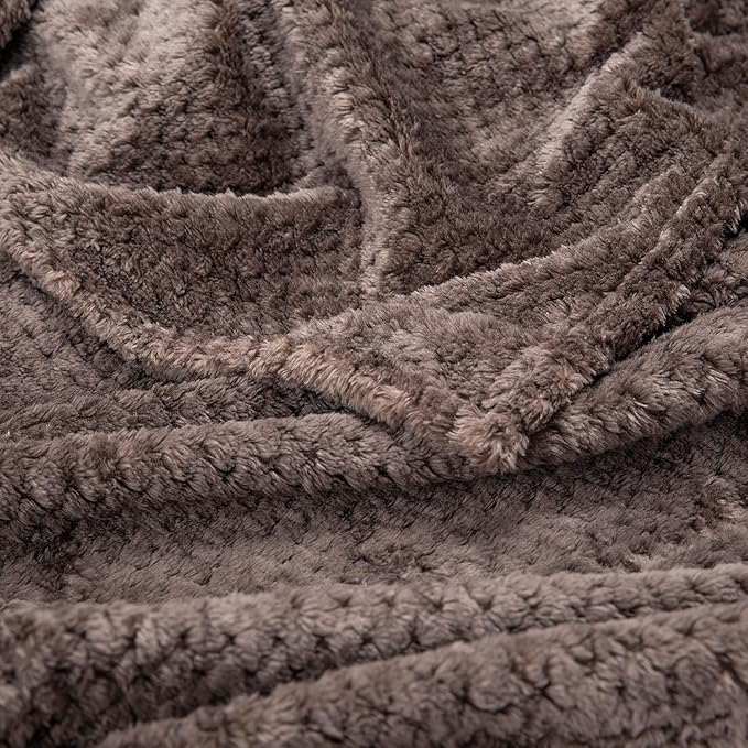 Fuzzy Throw Blanket, Plush Fleece Blankets for adults, Toddler, boys and Girls, Warm Soft Blankets and Throws for Bed, Couch, Sofa, Travel and Outdoor, Camping (Full Twin(70"x80"), XL2-Eagle Grey)