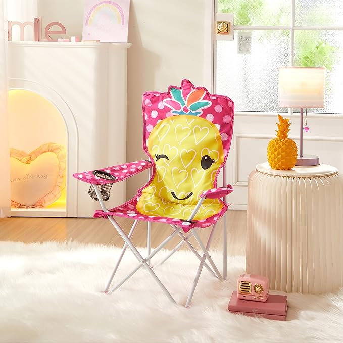 Heritage Kids Children's Figural Camp Chair, Pineapple