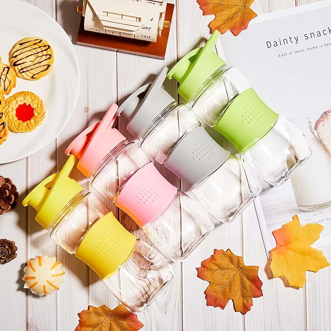 Hushee Water Bottles for Kids 12 oz Leak Proof Drinking Bottle Bulk Plastic Sports Bottles Clear Water Bottle Flip up Portable for School Students Boys Girls Travel Outdoor