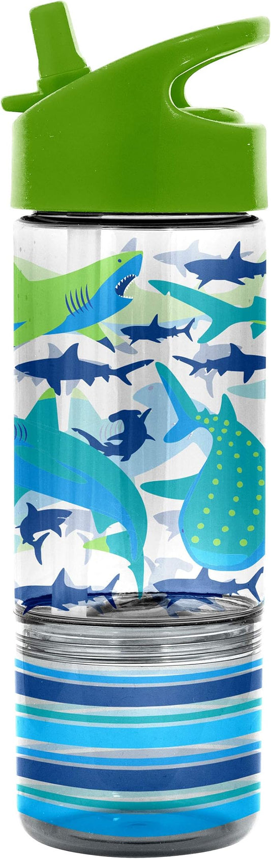 Stephen Joseph, Kids Sip and Snack Water Bottle, 12 oz Tritan BPA Free, Drink and Snack Water Bottle for Girls & Boys, Back to School Water Bottle, Shark