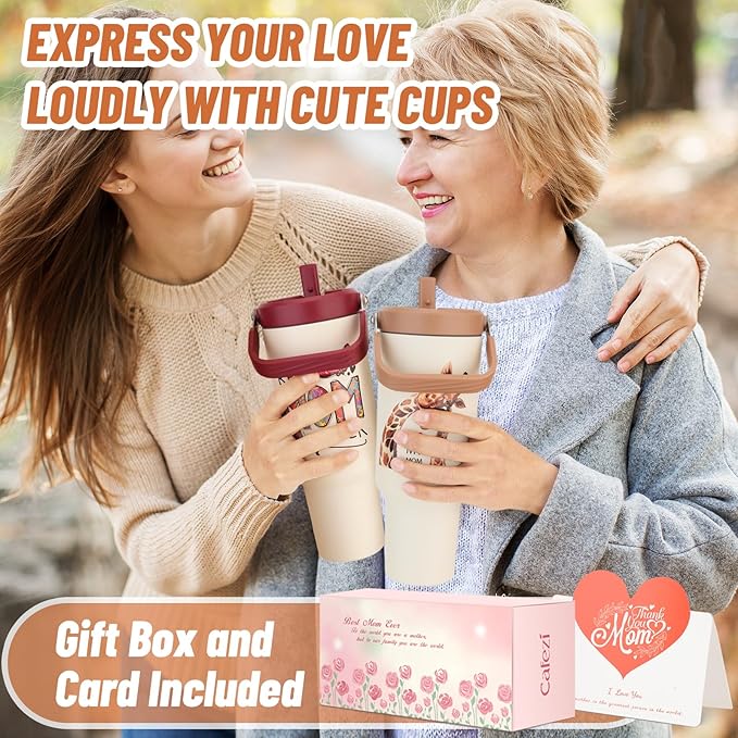 Gifts for Mom, Mothers Day Gifts for Mom from Son or Daughter - Birthday Gifts, Christmas Gifts, Mother's Day Gifts - 40 oz Tumbler with Lid and Straw (Hedgehog)