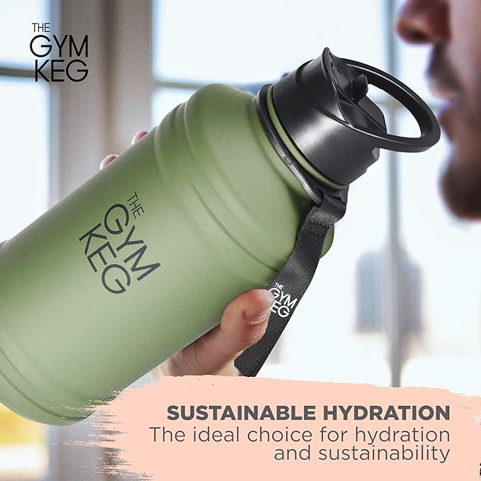 THE GYM KEG Stainless steel water Bottel_ Keg Stainless Steel Bottle - Leak-Proof, Insulated Beverage Container for Hot & Cold Drinks - Durable, Versatile & Kid-Safe - New