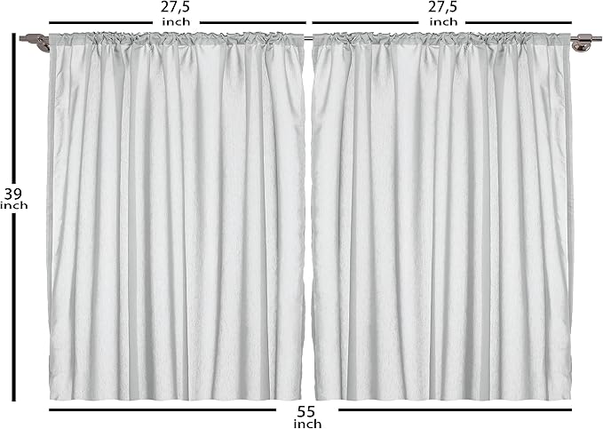 Ambesonne Starfish Kitchen Curtains, Aquarium Inspired Composition Tropical Seashells and Scallops Cockles and Clams, Window Drapes 2 Panel Set for Kitchen Cafe Decor, 55" x 39", Blue Seafoam