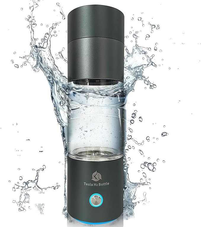 Tesla H2 Bottle Premium Hydrogen Water Bottle, Hydrogen-Rich Water Bottle, Hydrogen Water Generator, H2 Water Bottle, Portable Hydrogen Water Bottle, Hydrogen Water Maker, Hydrogen Water Machine