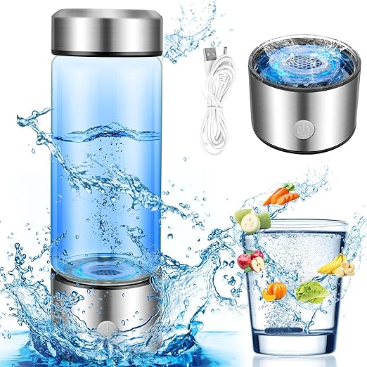 Hydrogen Water Bottle, Portable Hydrogen Water Bottle Generator, Rechargeable 3Min Quick Electrolysis Water Ionizer Machine Suitable for Home, Office, Travel, Daily Drinking, Gift for Love