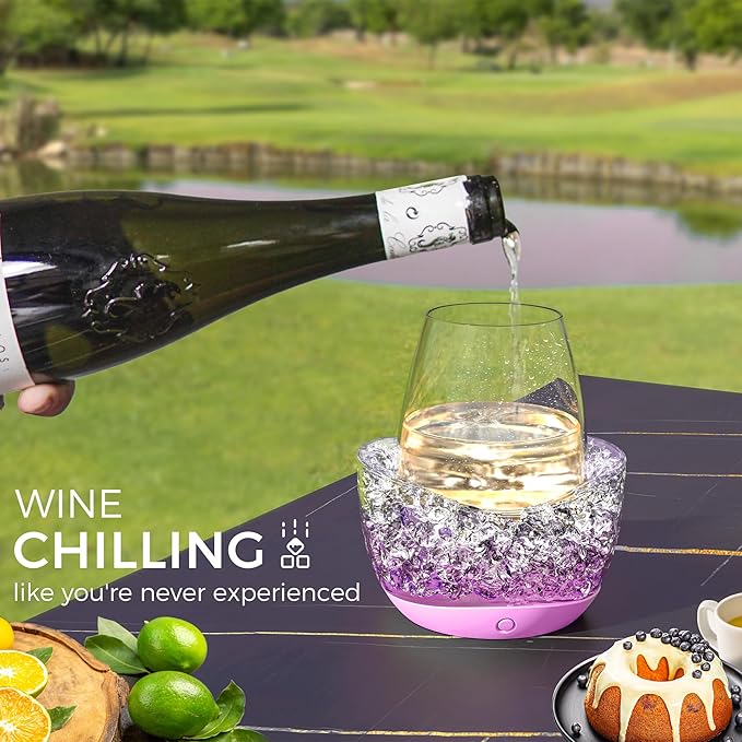 Wine Glass Chiller Wine Chiller Keep the Chill in Your Glass-Wine Cooler (ROSE)