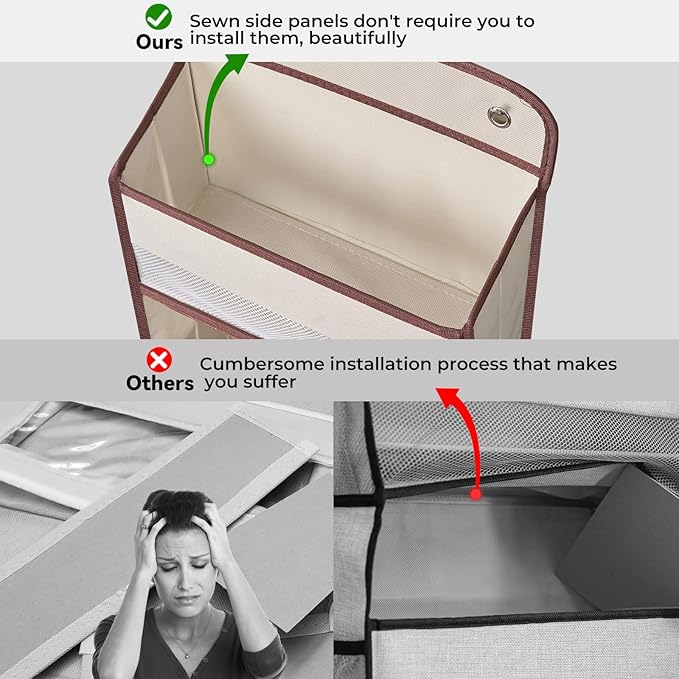 Over the Door Organizer, 6 Shelf 50 lbs Load door organizer hanging, No Tilt Closet Organizers and Storage for Bathroom, Bedroom Nursery Newborn, baby necessities, kitchen, craft storage