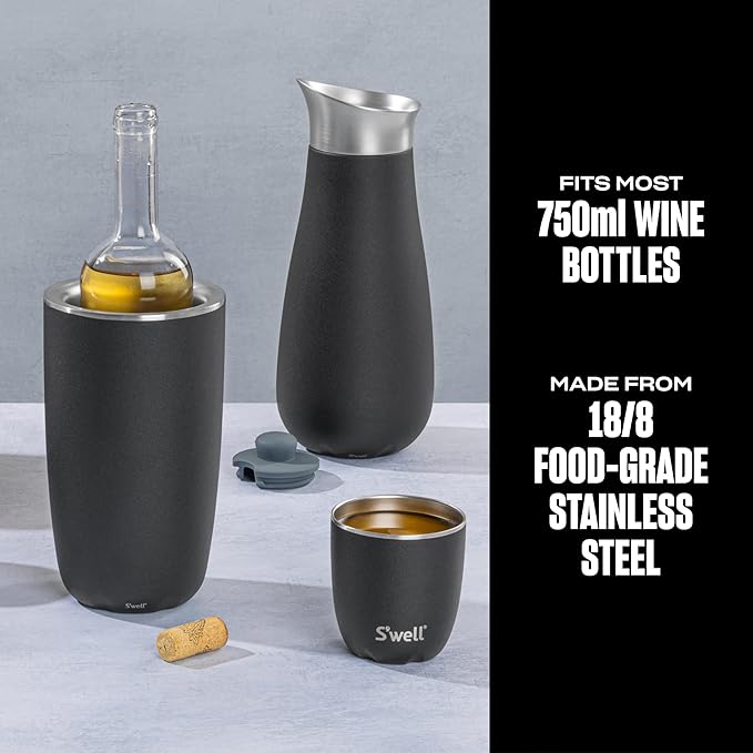 S'well Wine Chiller, 25 oz, Onyx