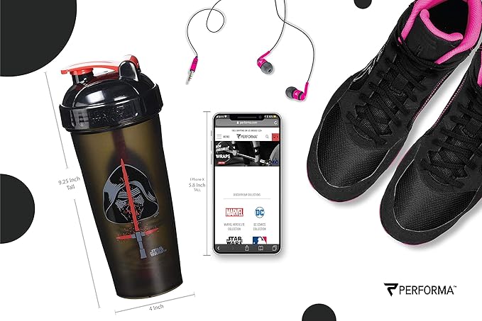 Performan PerfectShaker Kylo Ren Shaker Bottle With Actionrod Mixing Technology