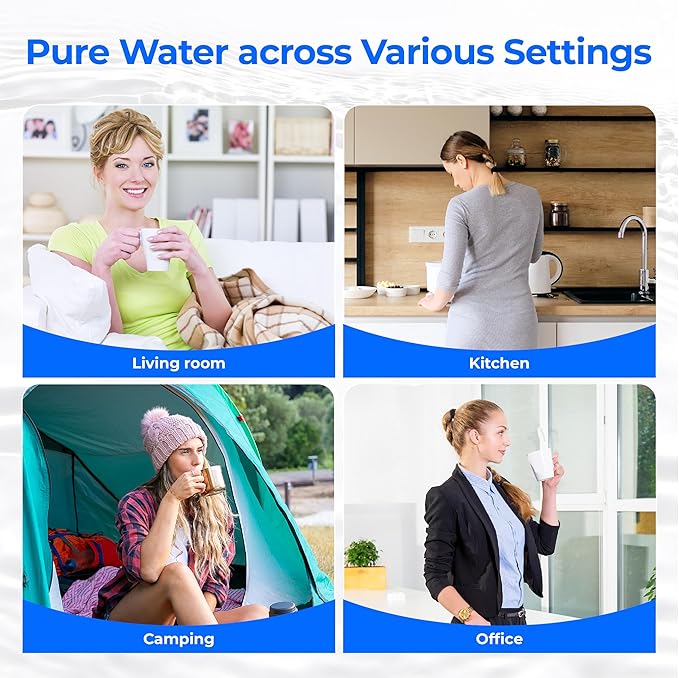 Waterdrop NSF/ANSI 42&372 Certified Water Filter, Replacement for Berkey® BB9-2® Black Filters, Berkey® Gravity Water Filter System and Waterdrop King Tank Series, (Pack of 3)