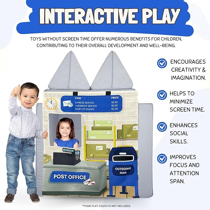 Play Panel for Childrens Foam Sofa Kids Couch (Post Office)