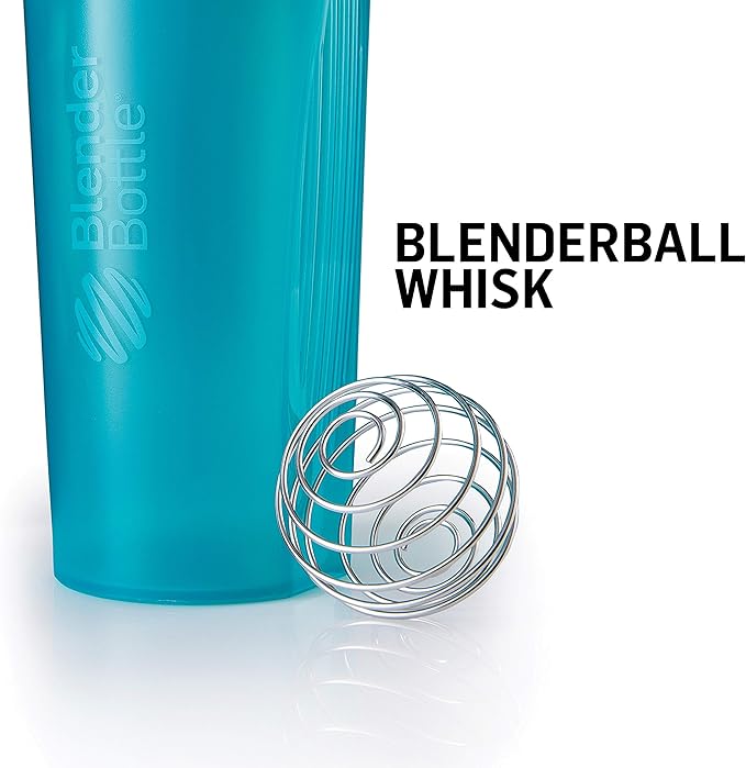 BlenderBottle Classic Shaker Bottle Perfect for Protein Shakes and Pre Workout, 28-Ounce, Clear/Black
