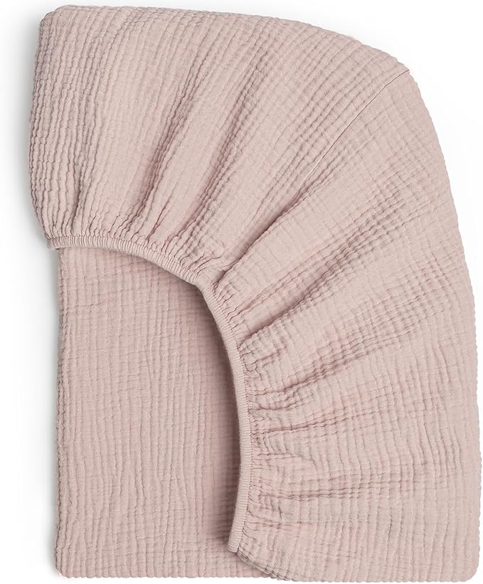 Lulumoon Muslin Mini Crib Sheets - Pack n Play Sheets Fitted for Baby - 24"x 38" Sand