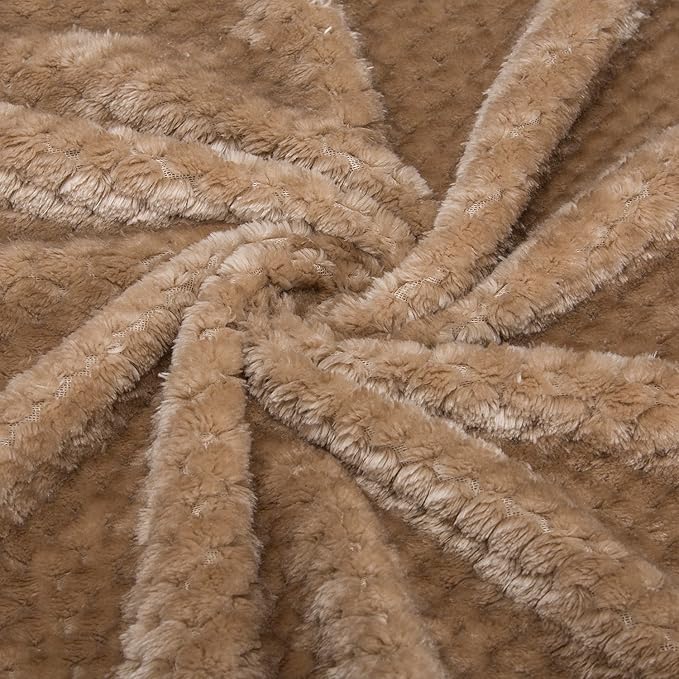 Fuzzy Blanket or Fluffy Blanket for Baby, Soft Warm Cozy Coral Fleece Toddler, Infant or Newborn Receiving Blanket for Crib, Stroller, Travel, Decorative (28Wx40L, XS-Coffee)