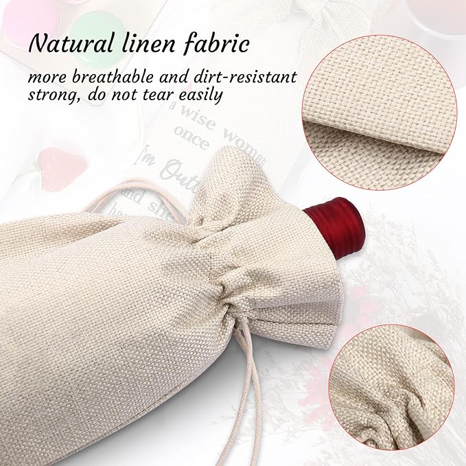 OXYEFEI Wine Gift Bag, Personalized custom bag with text, Engagement Gifts for Women, Wedding Gift for Couples