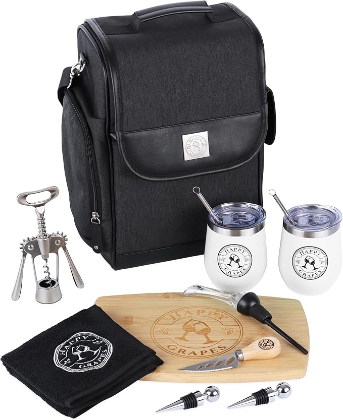 premium wine tote (White tumblers)