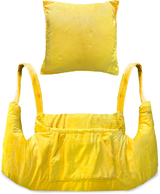 Mastectomy Pillow Post Op Pillow for Breast Surgery Recovery | Choose The Color for You | Hand Ice-Pack Pockets | Converts to Cloud Soft Cushion (Golden Rays)