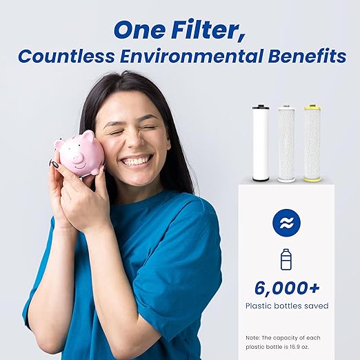 Waterspecialist Replacement for Aquasana® AQ-5300+R Under Sink Water Filter, 800 Gallons Filter Life, Fit AQ-5300+.55, AQ-5300+.56, and AQ-5300+.62, 3 Filters