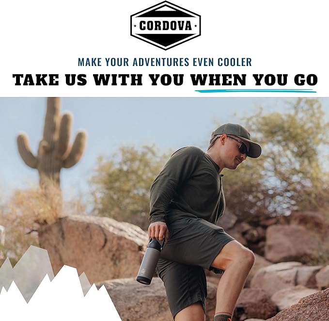 Cordova Outdoors Trailhead Class Water Bottle, Yonder, 18 oz