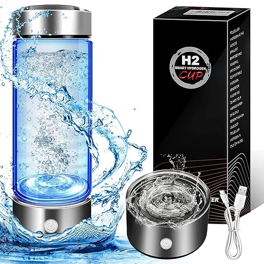 Hydrogen Water Bottle Portable, Hydrogen Rich Water Pitcher Rechargeable Generator Sports Water Bottle for Gym Travel Home Office,3Min Quick Electrolysis