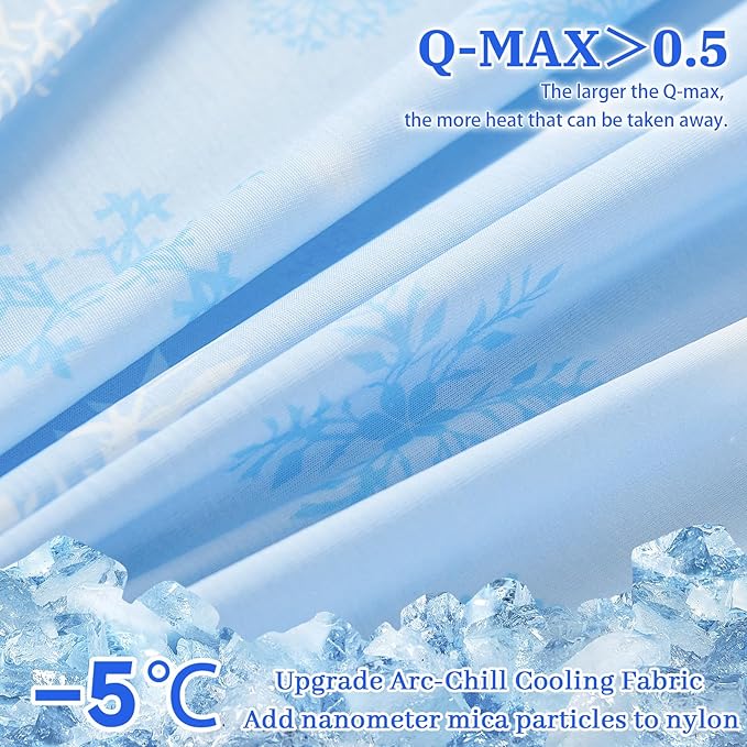 Cooling Pillow Cases for Hot Sleepers - Double Side Arc-Chill Q-Max>0.5 Cooling Fiber Cool Pillow Cases 2 Pack - Breathable Soft Cold Pillow Cases with Hidden Zipper (20" x 36")