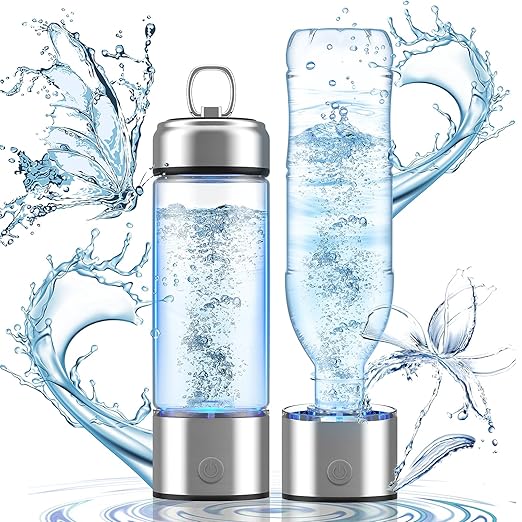 Hydrogen Water Bottle Portable Hydrogen Water Bottle Generator 420ml with SPE PEM Technology Water Ionizer, Improve Water in 3 Minutes for Home, Office, Travel, Daily Drinking