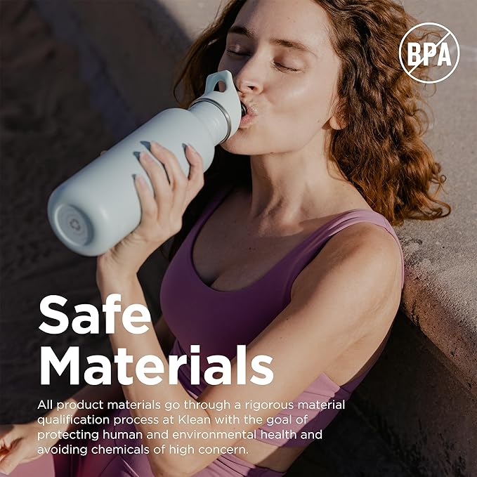 KLEAN KANTEEN Pastel Turquose Classic Water Bottle with Sport Cap, 1 EA