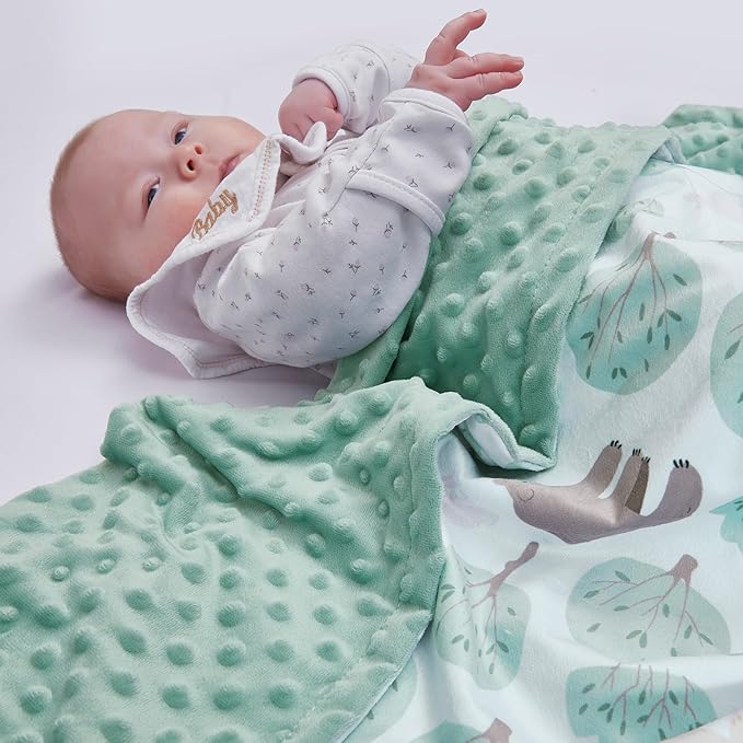 Baby Blanket for Boys Girls Super Soft Blanket,Fluffy Warm Lightweight Baby Receiving Blankets,Double Layer with Dotted Backing for Toddler Nursery (Bear, 30 * 40inch)