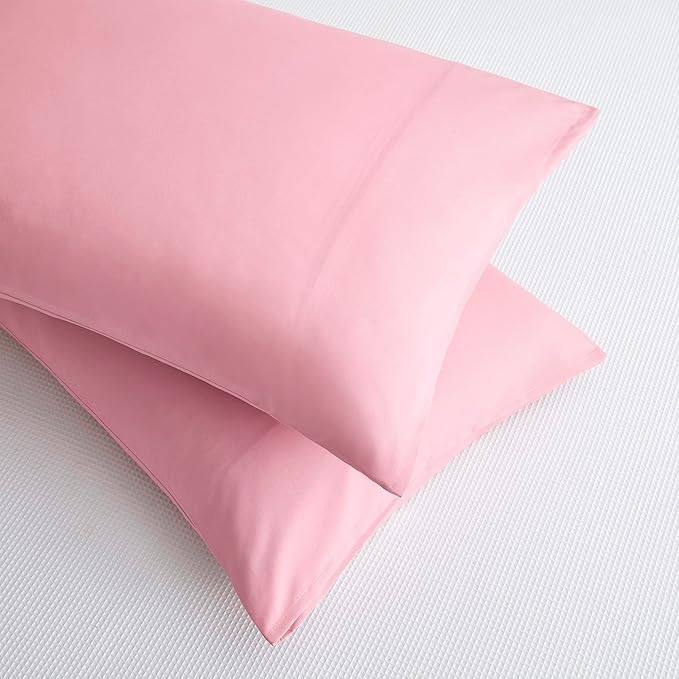 Toddler Pillowcase Set of 2 Pink Microfiber Pillow Cases 14x20 Comfortable Not Shrink Soft Pillow Cases Travel Pillow Cases 14x20 Envelope Style