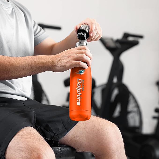 FOCO NFL unisex-adult NFL Team Logo Wordmark Chill Water Bottle