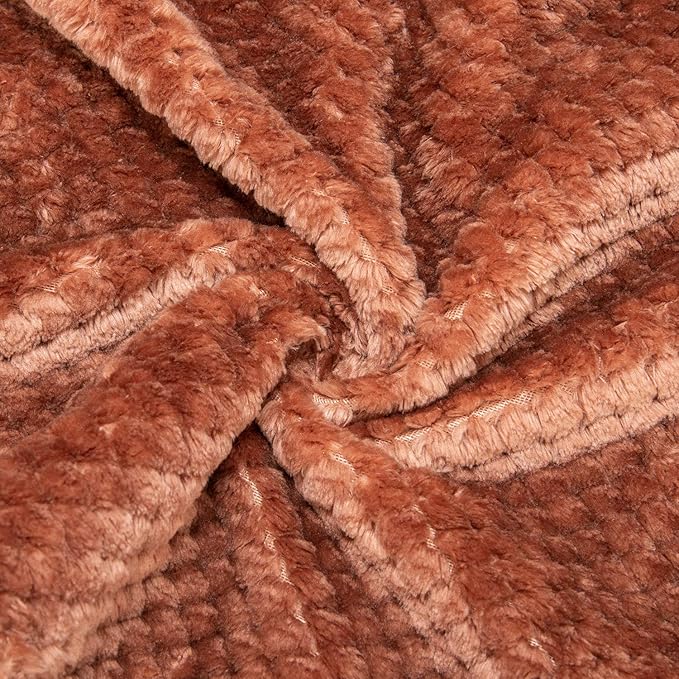 Fuzzy Blanket or Fluffy Blanket for Baby Girl or boy, Soft Warm Cozy Coral Fleece Toddler, Infant or Newborn Receiving Blanket for Crib, Stroller, Travel, Decorative (28Wx40L, XS-Deep Coffee)