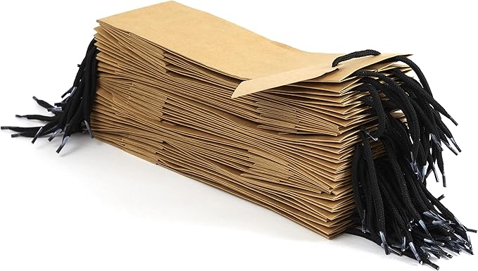 TOHOKU PRIME Kraft Wine Gift Bags, 4x4x13 Inch, 24Pcs Wine Gift Bags Bulk, Wine Bottle Bags, Tumbler Gift Bags