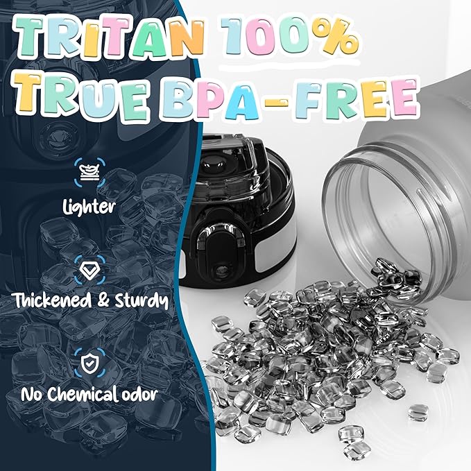 OLDLEY Kids Water Bottle for School, 12 oz (2 lids) BPA-Free Reusable Leak-proof Durable Tritan Plastic Water Bottles with Straw & Chug Lids, Anti-dust Spout Cover (Grey)