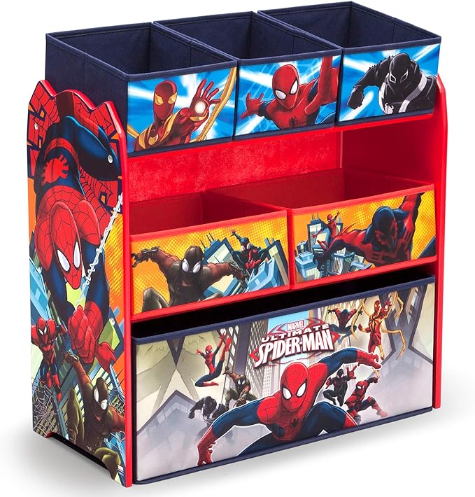 Delta Children Multi-Bin Toy Organizer, Marvel Spider Man