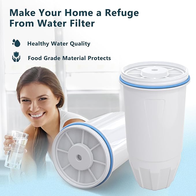 Water Filter Replacement Compatible with Zero Pitcher and Dispenser ZR-001 ZR-017 ZR-004 ZP-006 ZD-013 ZS-008, Multi-Stage Filter System, Reduce Lead, Chromium, and PFOA/PFOS, Pack of 4