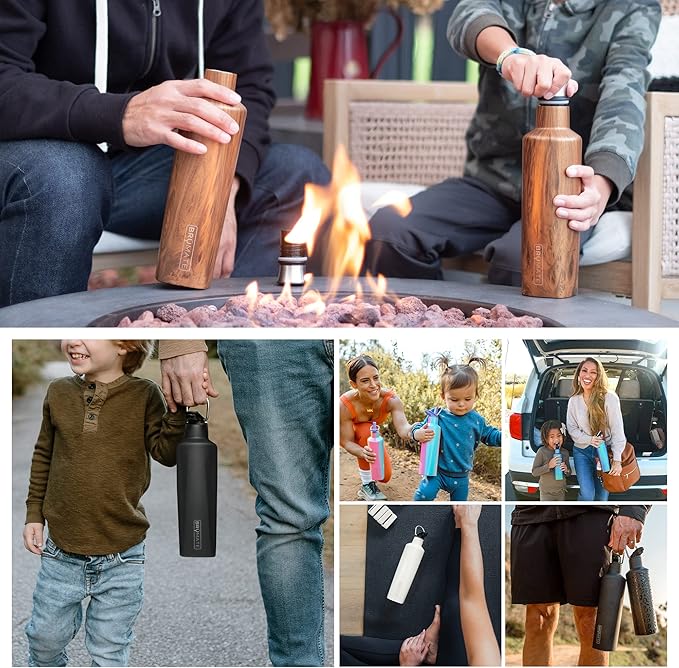 BrüMate ReHydration Mini Kids Water Bottle | 100% Leakproof Insulated Water Bottle for Kids with Straw | Stainless Steel Water Canteen | Perfect Kids Water Bottle for School | 16oz (Gold Leopard)