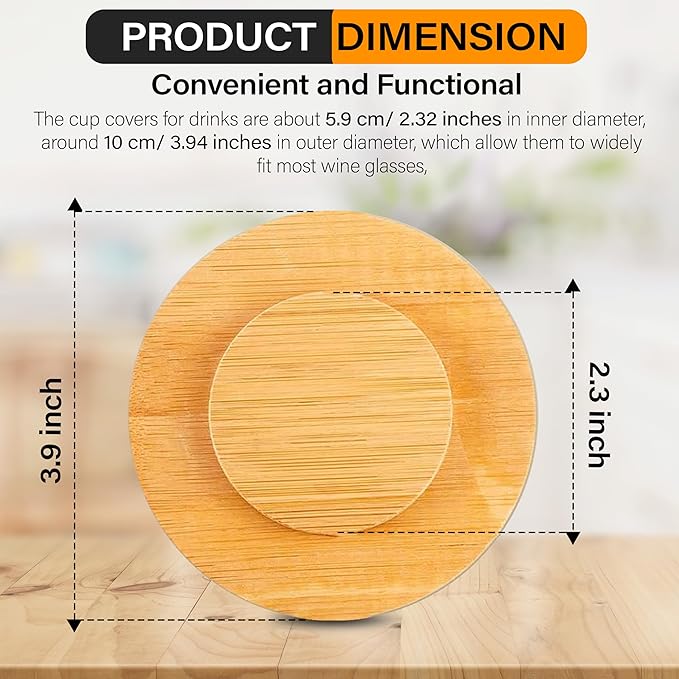 Personalized Wine Glass Charcuterie Topper - Custom Laser Engraved Initial Bamboo Wine Glass Topper Stopper Coasters Plate ID Identification Wine Glass Charcuterie Board Topper (Letter Q)