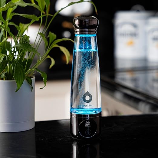 Hydrogen Water Bottle, Portable Hydrogen Water Bottle Generator, Alkaline Water Bottle Ionizer, Generates 3000ppb Pure Hydrogen, Water Ionizer Machine Ideal for Daily Drinking, Office Use and Travel.